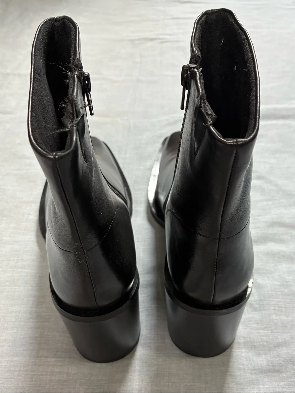 Men’s ASOS Design Heeled Chelsea Black Boots With Angled Toe Size 13